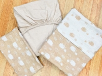 デリケートな赤ちゃんのお肌を守る・オーガニックコットン使用ベビー洗い替カバーセット