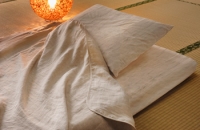 麻ならではの肌触り・軽くてふんわり寝苦しい夜も心地よい・ヘンプフラットシーツ S